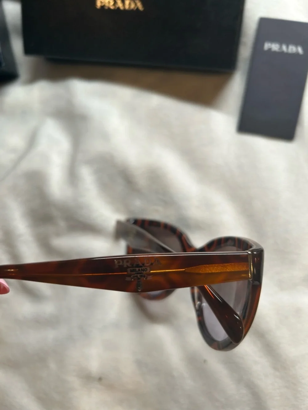 Prada Brown Tortoiseshell Cat-Eye Sunglasses - Prada - Picture 10 of 16